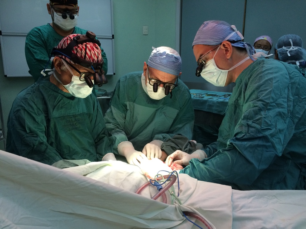 Working alongside the international surgical team
